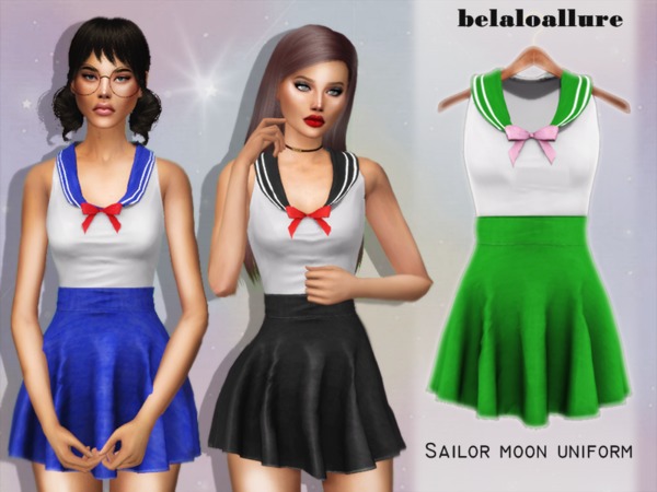 Sims 4 Belaloallure sailor moon uniform by belal1997 at TSR