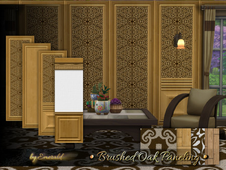 Brushed Oak Paneling by emerald at TSR » Sims 4 Updates