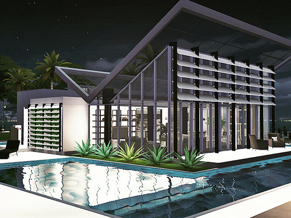 Sims 4 Aarya modern home by Rirann at TSR