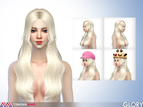 Sims 4 Glory Hair 64 by TsminhSims at TSR