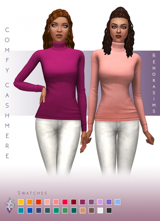 Comfy sweater at RENORASIMS » Sims 4 Updates