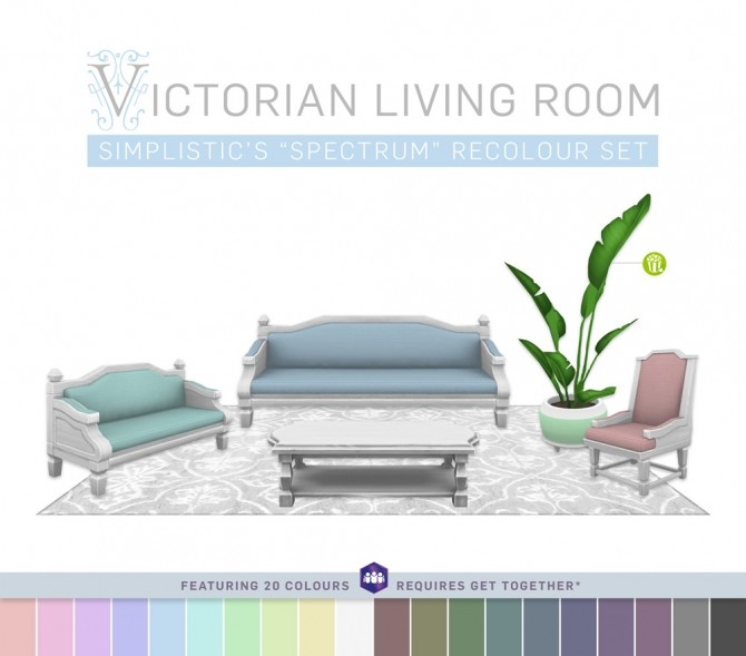 Sims 4 Victorian livingroom (P) at SimPlistic