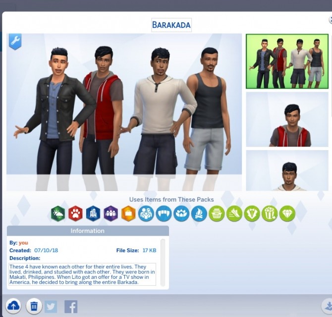 Sims 4 Barkada Household by micobolt at Mod The Sims