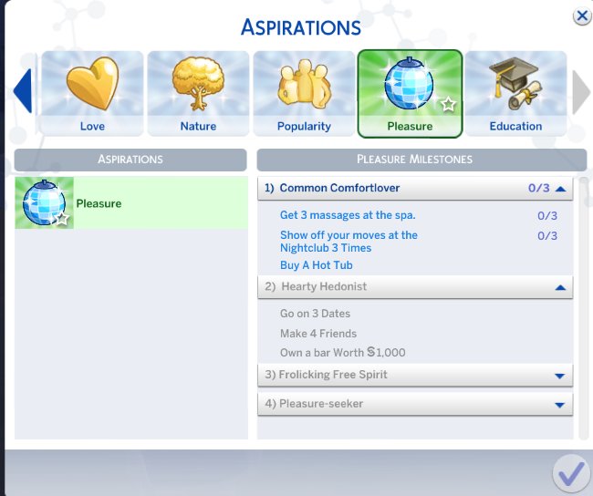 Sims 4 Pleasure Aspiration by NekoMimi at Mod The Sims
