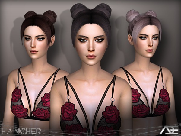Sims 4 Hancher hair by Ade Darma at TSR