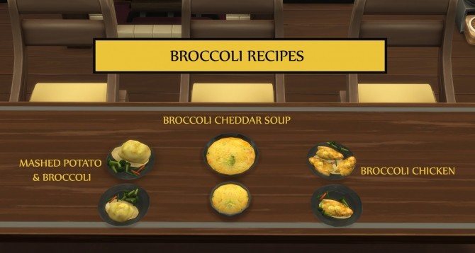 Sims 4 Broccoli Recipes Mashed potato, Chicken and Cheddar Soup by icemunmun at Mod The Sims
