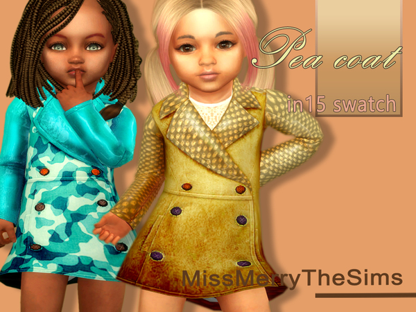 Sims 4 Pea coat by Maria MissMerry at TSR