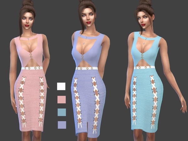 Sims 4 Amelia Dress by Sims House at TSR