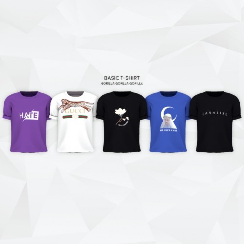Basic T-Shirt at Gorilla » Sims 4 Updates