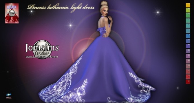 Sims 4 Princess lathiania light dress at Jomsims Creations