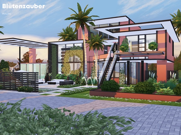 Sims 4 Bluetenzauber house by Pralinesims at TSR