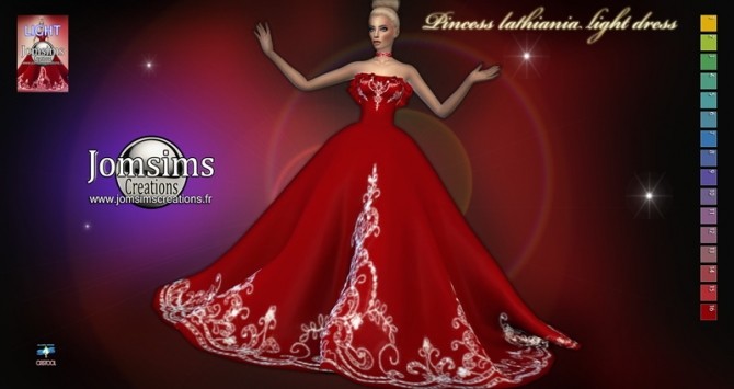 Sims 4 Princess lathiania light dress at Jomsims Creations