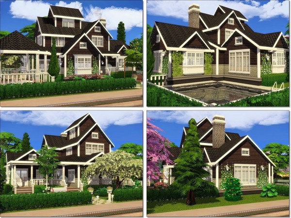 Sims 4 Tree Oaks house by MychQQQ at TSR