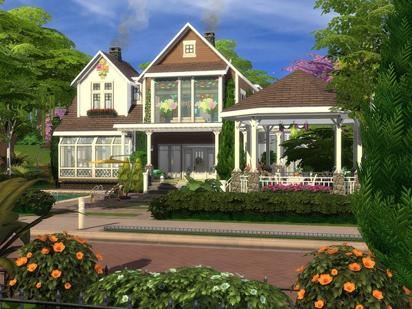 Sims 4 Spring Villa by MychQQQ at TSR