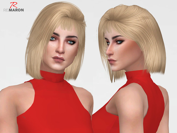 Sims 4 Hoola Hair Retexture by remaron at TSR