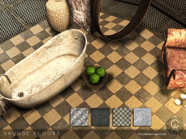 Sims 4 Grunge Floors by Pralinesims at TSR