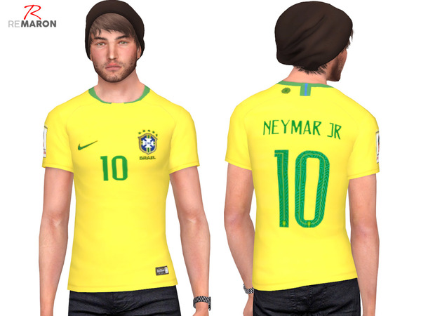 Sims 4 Brazil World Cup shirt for men by remaron at TSR