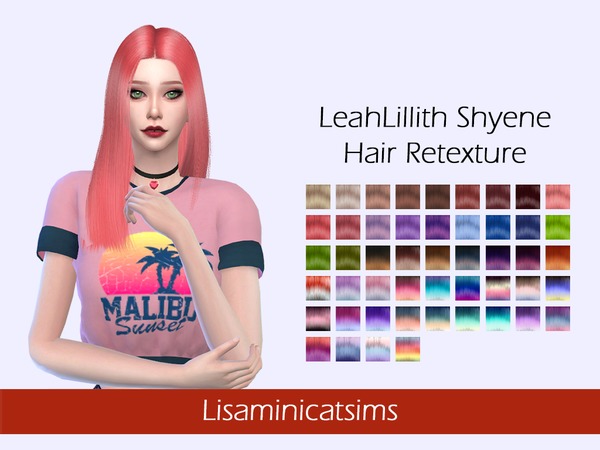 Sims 4 LMCS LeahLillith Shyene Hair Retexture by Lisaminicatsims at TSR