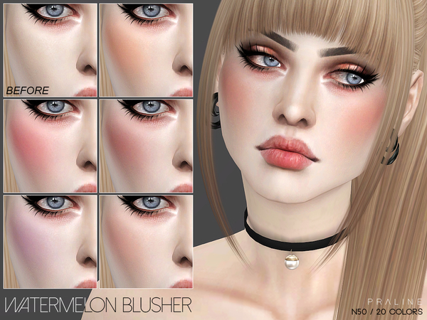 Sims 4 Watermelon Blusher N50 by Pralinesims at TSR