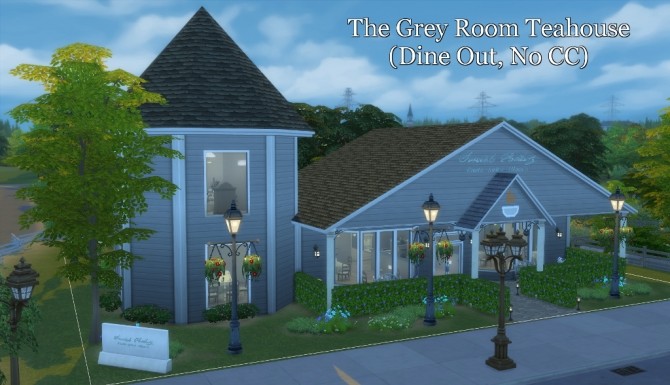 Sims 4 The Grey Room Teahouse by Aurora Dawn at Mod The Sims