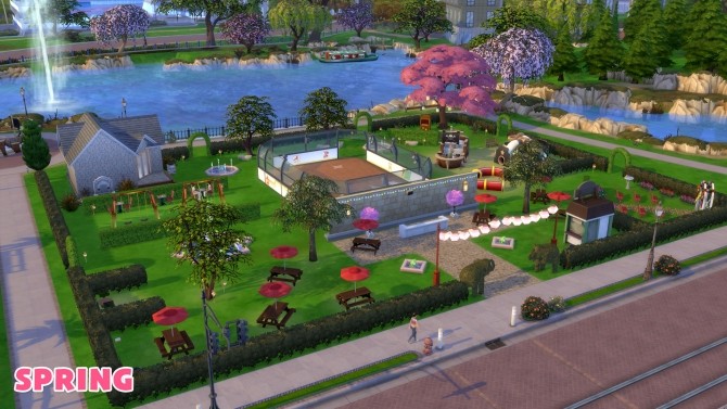 Sims 4 Park Four Seasons No CC by Axaba at Mod The Sims