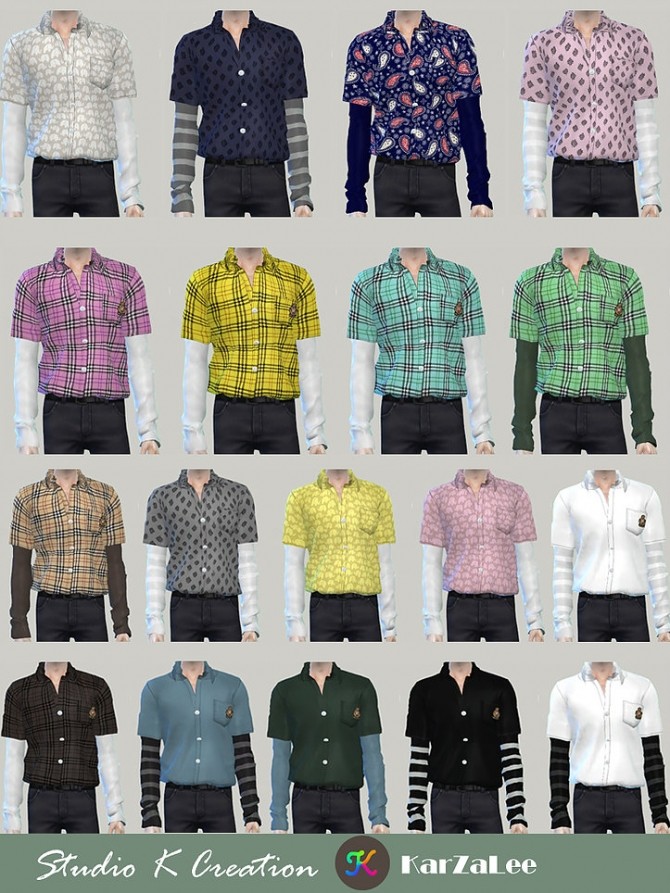 Sims 4 Giruto 59 layered shirt at Studio K Creation