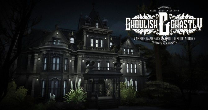 Sims 4 Ghoulish & Ghastly Vampire Pack Buildmode Addons at Simsational Designs