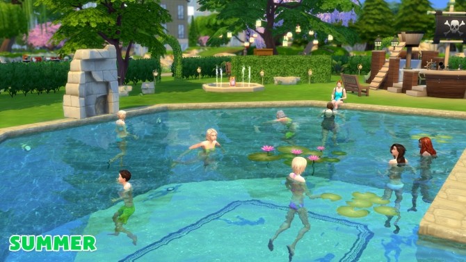 Sims 4 Park Four Seasons No CC by Axaba at Mod The Sims
