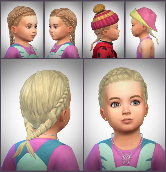 Sims 4 Tiny Gretel Braids at Birksches Sims Blog