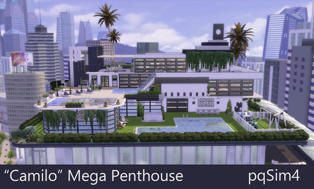 Sims 4 Camilo Mega penthouse at pqSims4
