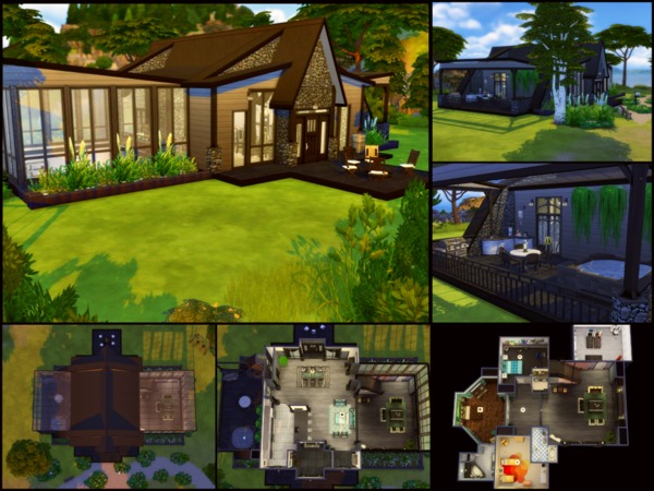 Sims 4 Cliffside family home by sparky at TSR