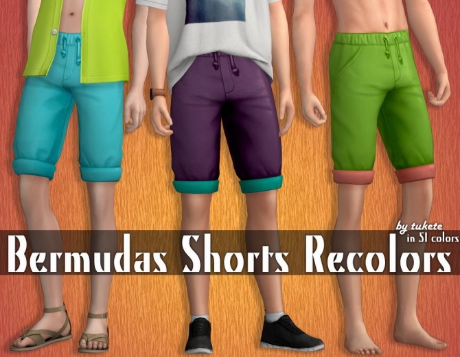 Sims 4 EP05 Bermudas Shorts Recolors at Tukete