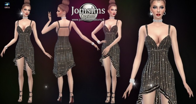 Sims 4 Zamenilia dress at Jomsims Creations