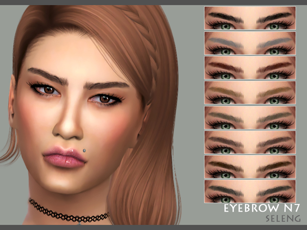Sims 4 Eyebrows N7 by Seleng at TSR