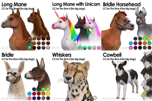 Sims 4 List of all CC for Animals at Kalino
