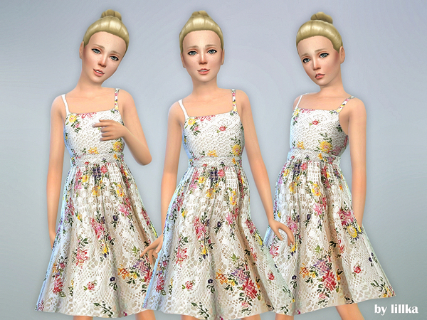 Sims 4 Joselyn Dress by lillka at TSR