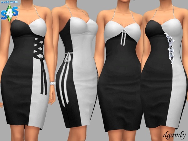 Sims 4 Black and White Formals by dgandy at TSR