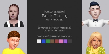 BUCK TEETH WITH BRACES CHILD VERSION at Wyatts Sims