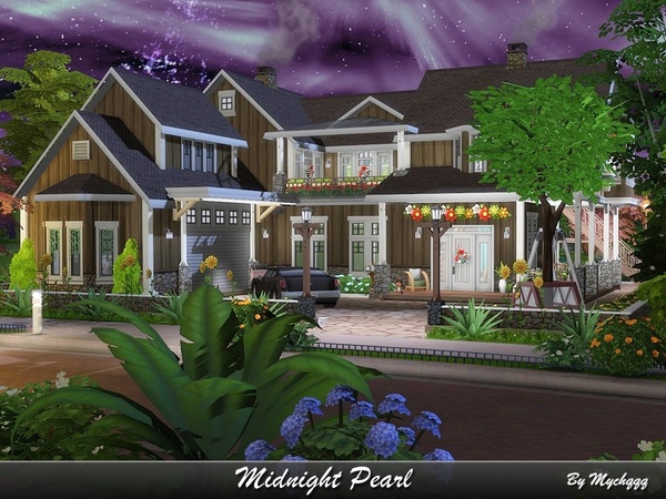 Sims 4 Midnight Pearl house by MychQQQ at TSR