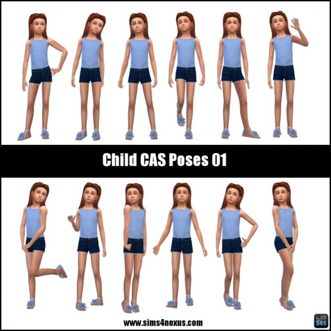 Sims 4 Child CAS Poses 01 by SamanthaGump at Sims 4 Nexus