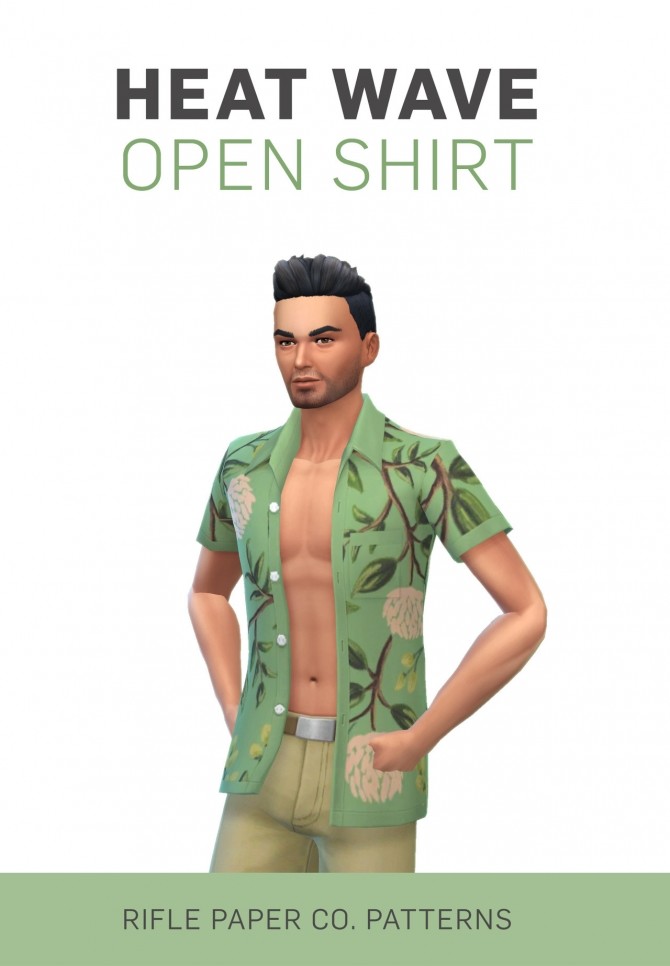 Sims 4 RPC Open Shirt at SimPlistic