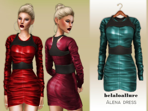 Sims 4 Belaloallure Alena dress by belal1997 at TSR