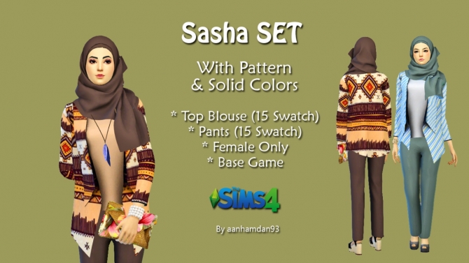 Hijab Model048 & Sasha SET at Aan Hamdan Simmer93 » Sims 4 Updates