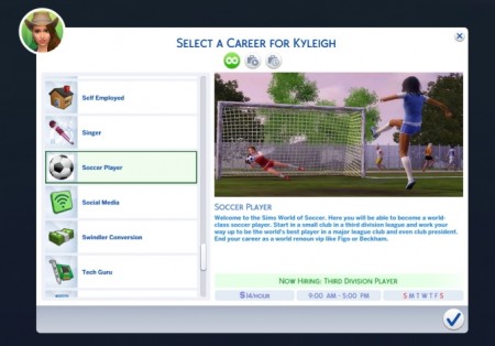 Soccer Player Career by tumblrpotato at Mod The Sims