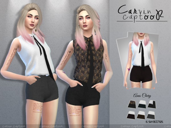 Sims 4 Anes Cher outfit by Carvin Captoor at TSR