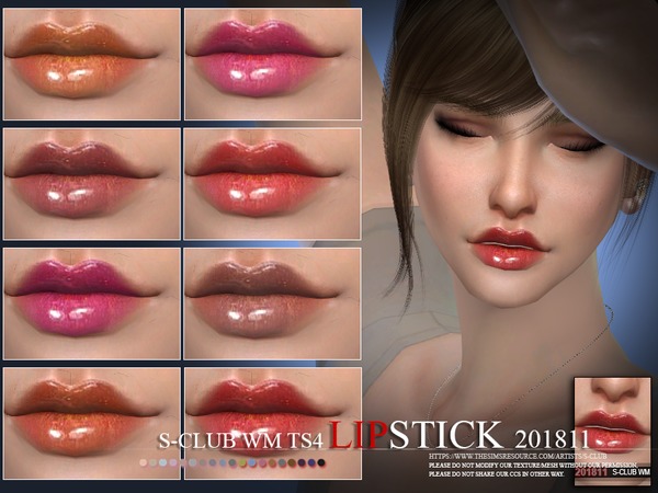 Sims 4 Lipstick 201811 by S Club WM at TSR