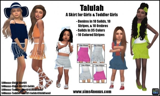 Sims 4 Talulah skirt by SamanthaGump at Sims 4 Nexus