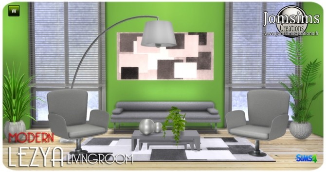 Sims 4 Lezya living room at Jomsims Creations