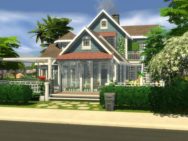 Sims 4 Romantic Corner house by MychQQQ at TSR
