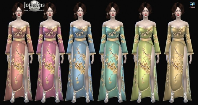 Sims 4 Zelmeia  dress at Jomsims Creations